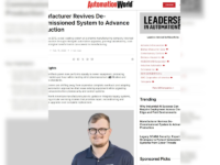 Automation World Article: Reviving De-Commissioned System