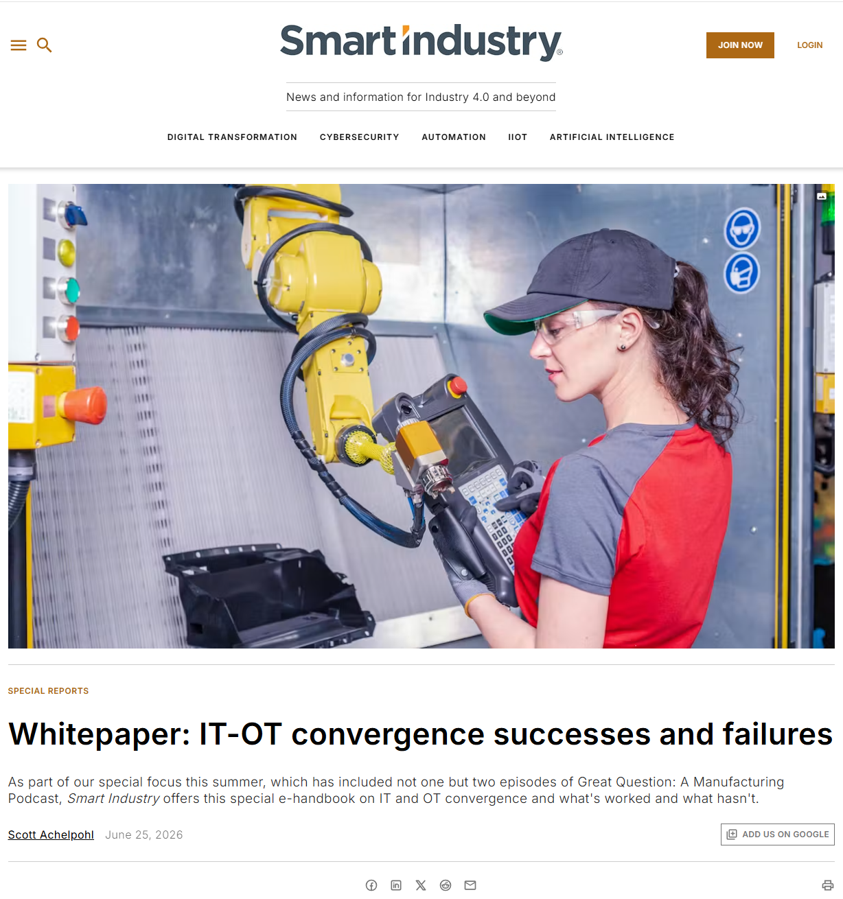 Ensuring Success for your IT-OT convergence in Industrial Automation